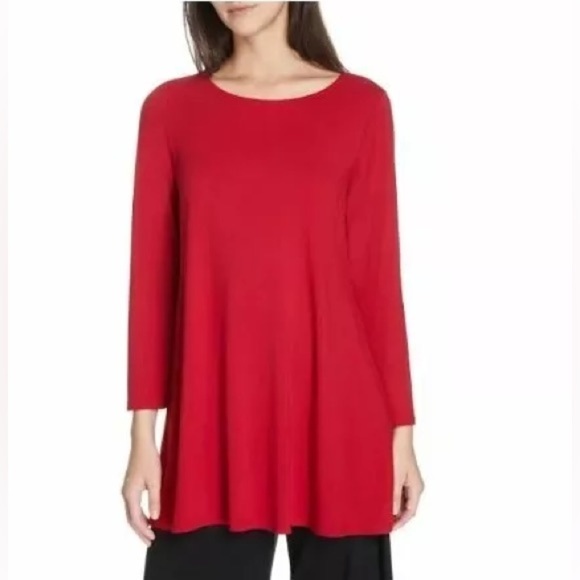 Eileen Fisher Ballet Red Tunic - Picture 1 of 6